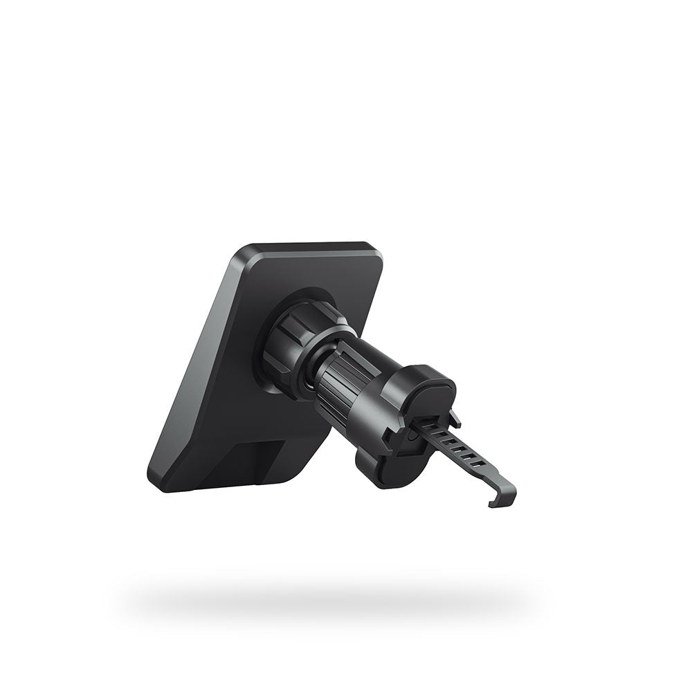 Black metal lock mechanism on a white background